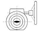 Hand – Redaktorgetriebe mit Schnecke und Aluminiumgehäuse (1/4 Umdrehungen) (Bereich AM)