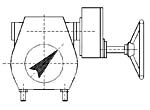 Hand – Redaktorgetriebe mit Gusgehäuse und Untersetzung (1/4 Umdrehungen) (Bereich R2CM)